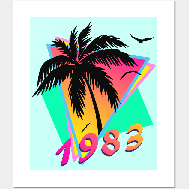 1983 Tropical Sunset Wall Art by Nerd_art